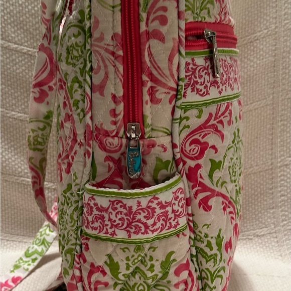 BELVAH Pink and Green Quilted Backpack - Picture 4 of 9